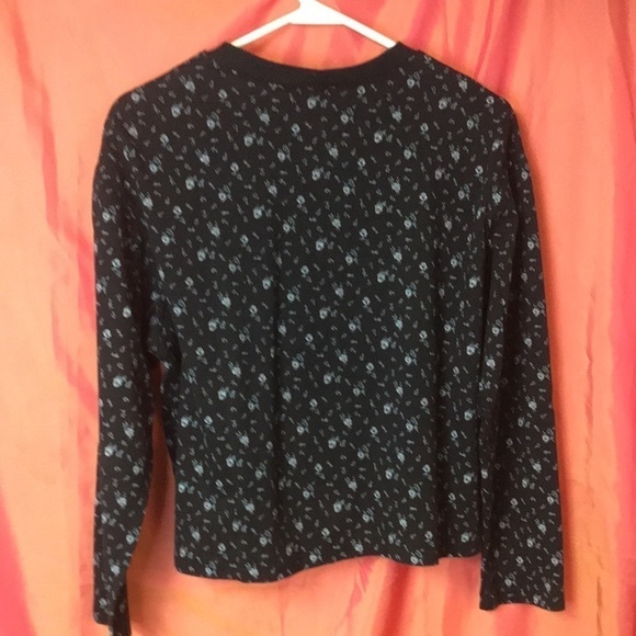 MIZ California Vintage Women’s Top Mixed Black White Prints Size L Funky Hippie - Picture 8 of 11